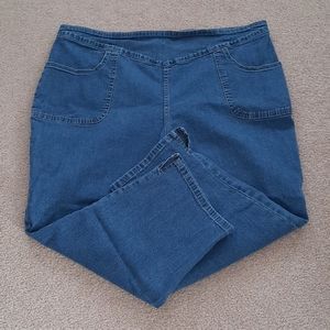 LIKE NEW.  Denim&Co Cropped Jeans Size 1X
